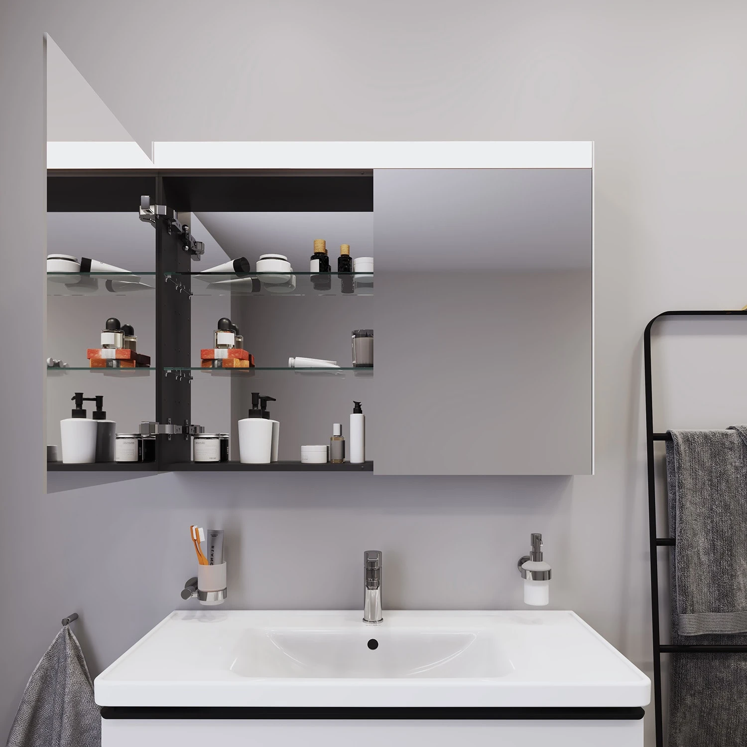 Duravit Licht Und Spiegel Spiegelschrank 101 X 76 Cm Better-Version 8 Duravit Licht Und Spiegel Spiegelschrank 101 X 76 Cm Better-Version - Image 6