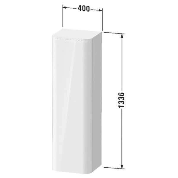 Duravit Happy D.2 Plus Halbhochschrank 3 Glasfachböden, Türanschlag Rechts, 40 X 36 Cm 4 Duravit Happy D.2 Plus Halbhochschrank 3 Glasfachböden, Türanschlag Rechts, 40 X 36 Cm - Image 2