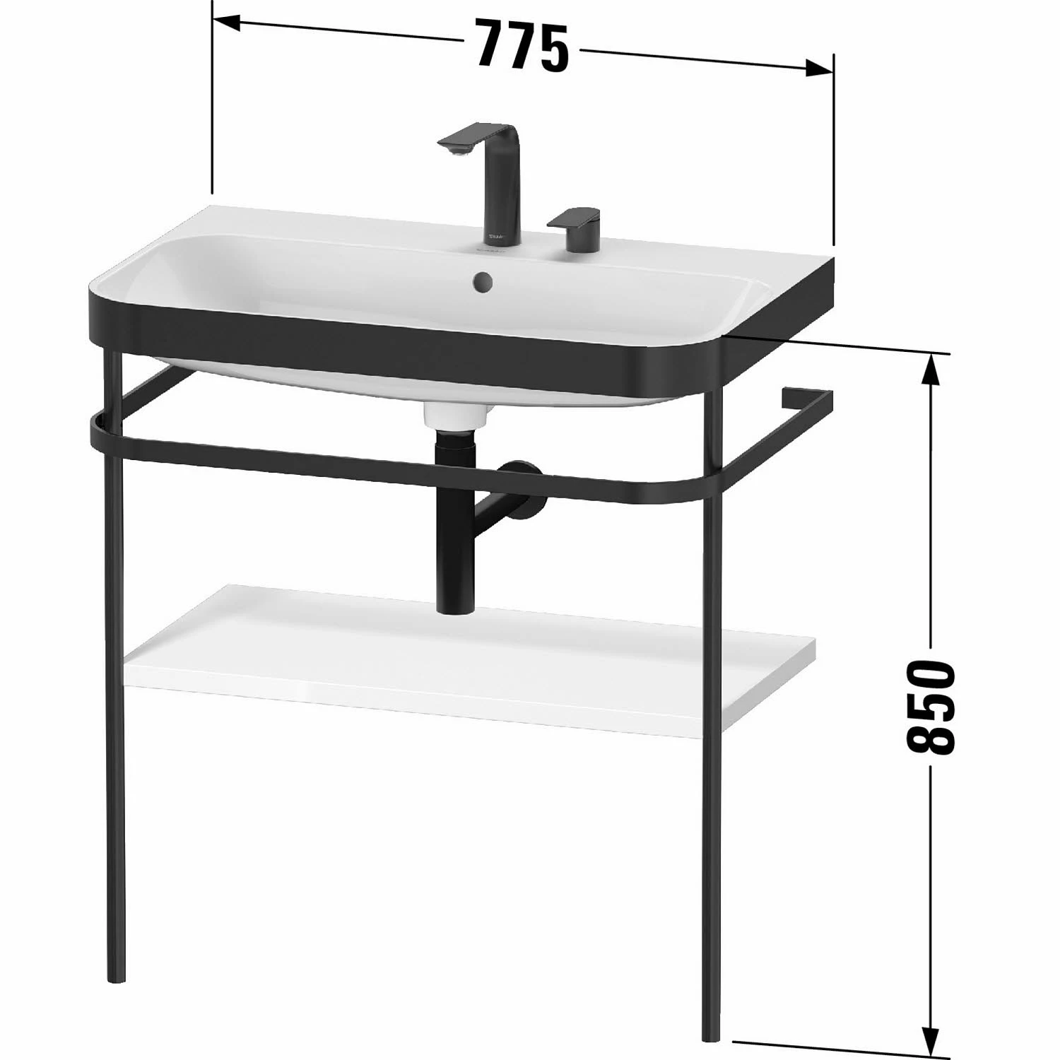 Duravit Happy D.2 Plus C-bonded Waschtisch Ohne Hahnloch, 77,5 X 49 Cm, Mit 1 Holzfachbodenn 3 Duravit Happy D.2 Plus C-bonded Waschtisch Ohne Hahnloch, 77,5 X 49 Cm, Mit 1 Holzfachbodenn