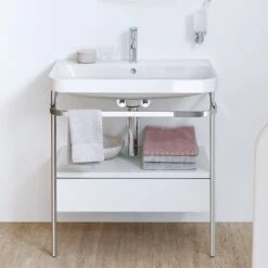 Duravit Happy D.2 Plus C-shaped Waschtisch Mit 1 Hahnloch, 77,5 X 49 Cm, Mit 1 Schubkasten