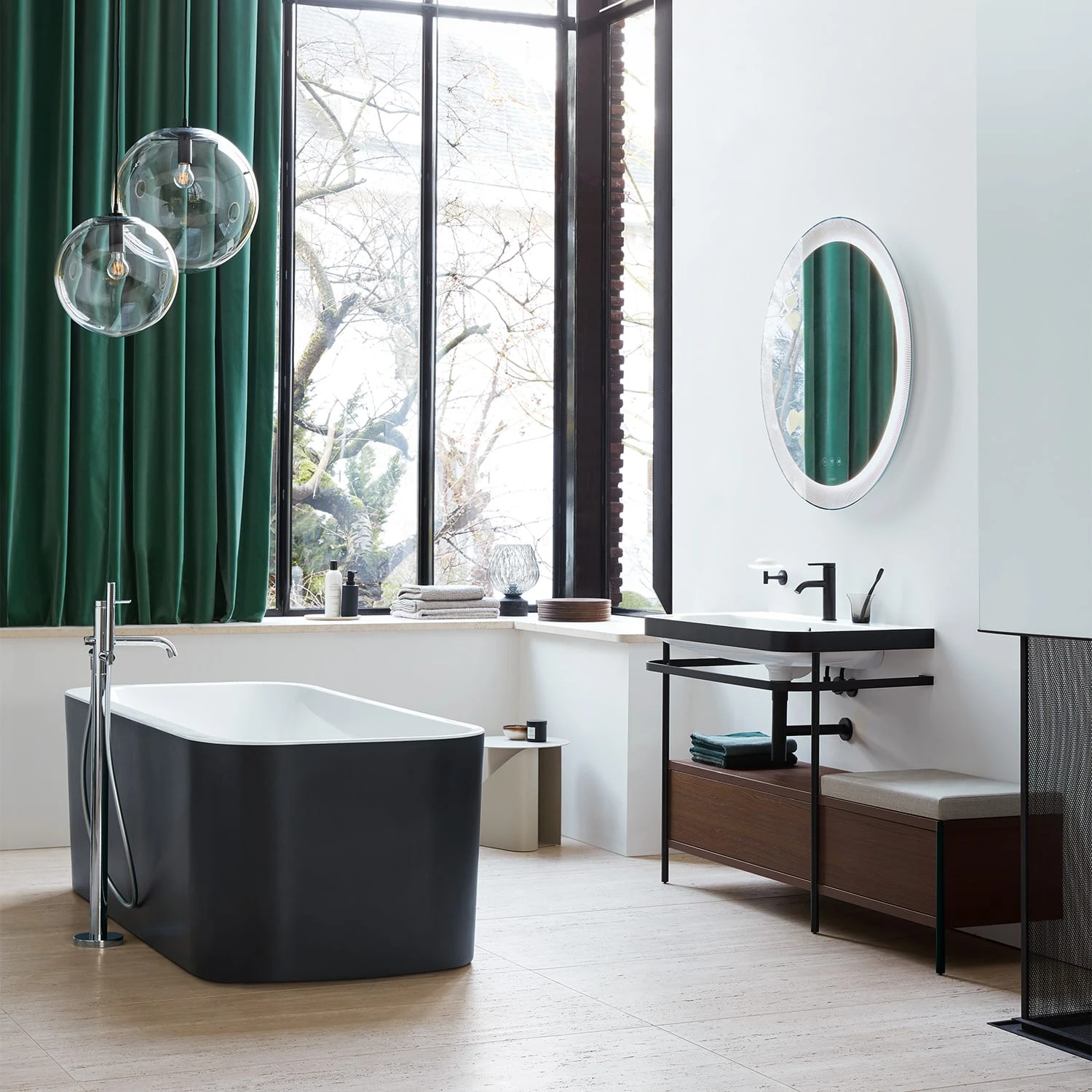 Duravit Happy D.2 Plus C-bonded Waschtisch Mit 1 Hahnloch, 160 X 49 Cm, Mit 2 Schubkästen Und Anbau Rechts 5 Duravit Happy D.2 Plus C-bonded Waschtisch Mit 1 Hahnloch, 160 X 49 Cm, Mit 2 Schubkästen Und Anbau Rechts - Image 3