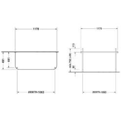 Duravit Happy D.2 Metallkonsole Für Waschtisch 231812
