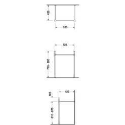 Duravit Vero Metallkonsole Für Vero Waschtische 60 Cm
