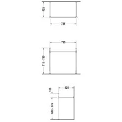 Duravit Vero Metallkonsole Für Vero Waschtische 80 Cm