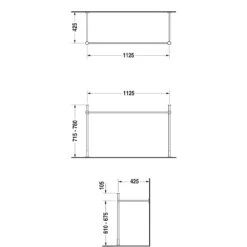 Duravit Vero Metallkonsole Für Vero Waschtisch 120 Cm