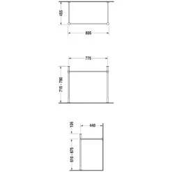 Duravit Vero Metallkonsole Für Vero Möbelwaschtisch 85 Cm