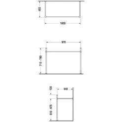 Duravit Vero Metallkonsole Für Vero Möbelwaschtisch 105 Cm