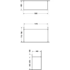 Duravit Vero Metallkonsole Für Vero Möbelwaschtisch 125 Cm