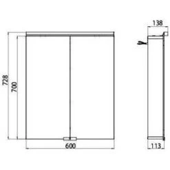Emco Asis Flat LED Lichtspiegelschrank 60 Cm, Mit 2 Türen 7 Emco Asis Flat LED Lichtspiegelschrank 60 Cm, Mit 2 Türen -Duravit Verkaufsgeschäft hersteller emco asis spiegelschraenke flat led 888130