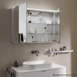 Emco Asis Pure LED Lichtspiegelschrank 120 Cm Mit Waschplatzbeleuchtung