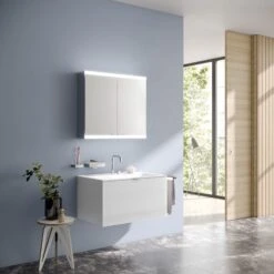Emco Asis Evo Lichtspiegelschrank Aufputzmodell 80 X 70 Cm -Duravit Verkaufsgeschäft hersteller emco spiegelschraenke asis evo lichtspiegelschrank 3580793