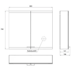 Emco Asis Evo Lichtspiegelschrank Aufputzmodell 80 X 70 Cm -Duravit Verkaufsgeschäft hersteller emco spiegelschraenke asis evo lichtspiegelschrank 5590909