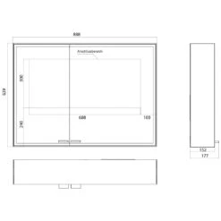 Emco Asis Prestige 2 LED-Lichtspiegelschrank 88,8 Cm, Mit Light System -Duravit Verkaufsgeschäft hersteller emco spiegelschraenke asis prestige 2 2182933