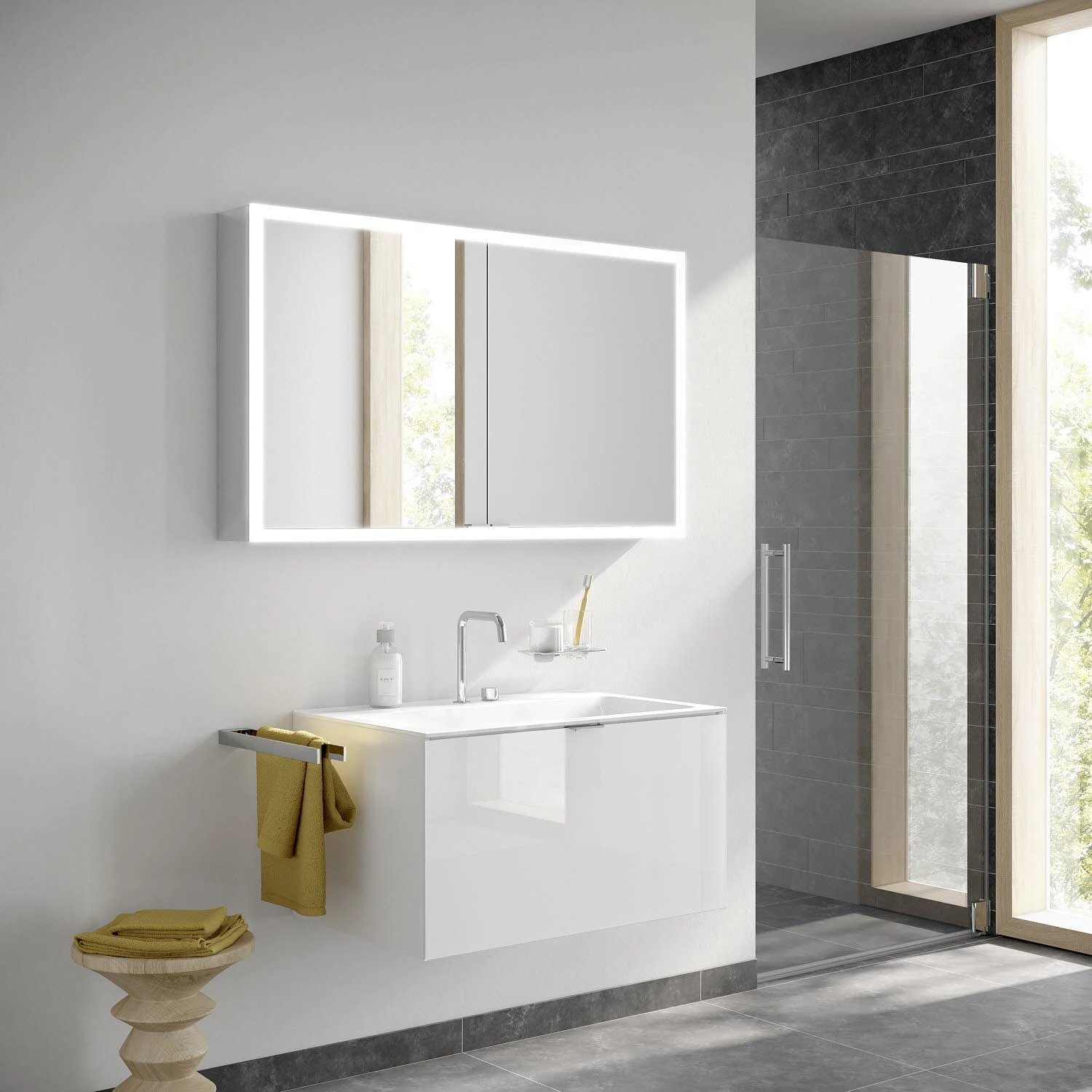 Emco Asis Prime Lichtspiegelschrank 120 X 70 Cm Aufputzmodell Mit 2 Türen Und Lichtpaket 8 Emco Asis Prime Lichtspiegelschrank 120 X 70 Cm Aufputzmodell Mit 2 Türen Und Lichtpaket - Image 6