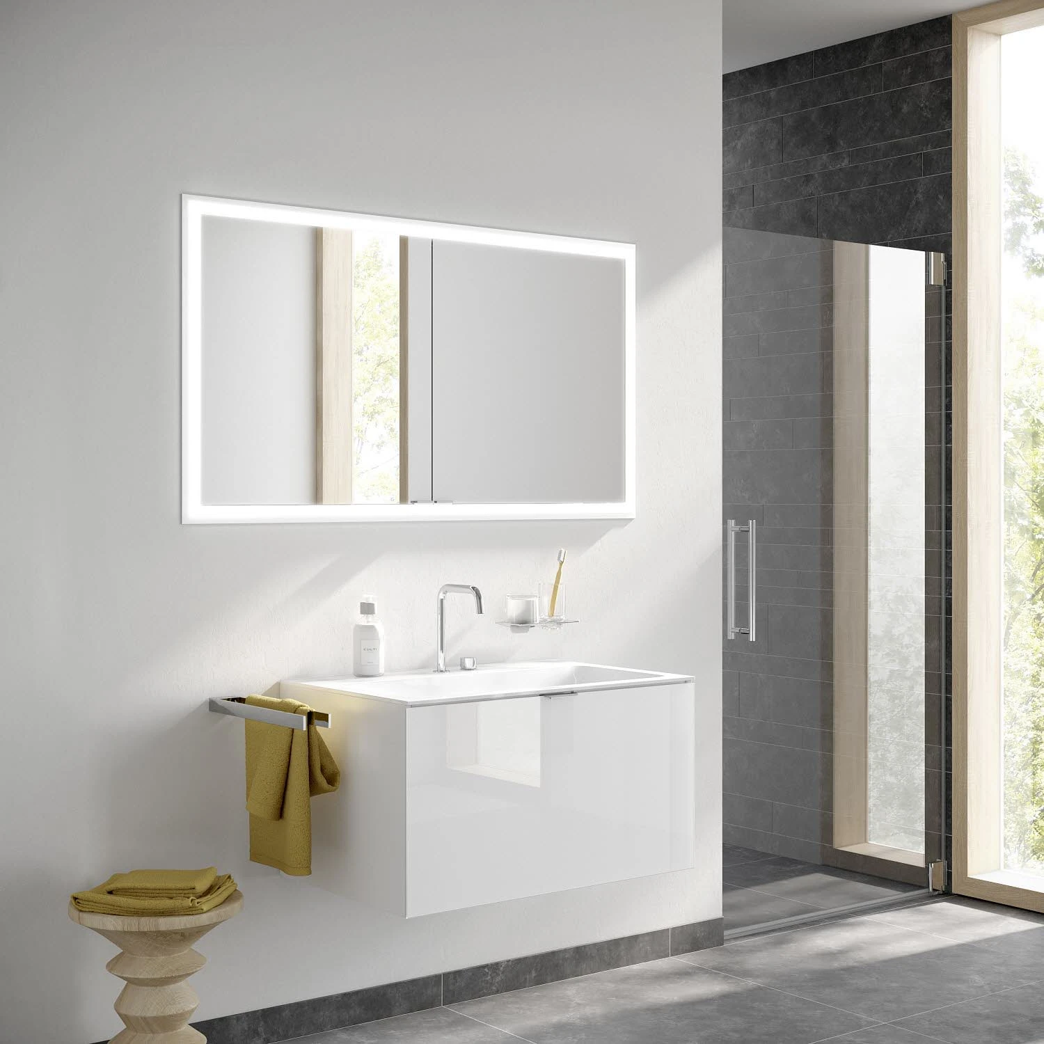 Emco Asis Prime Lichtspiegelschrank 130 X 70 Cm Unterputzmodell Mit Lichtpaket, 2 Steckdosen 8 Emco Asis Prime Lichtspiegelschrank 130 X 70 Cm Unterputzmodell Mit Lichtpaket, 2 Steckdosen - Image 6