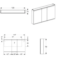 Geberit Option Spiegelschrank Mit Beleuchtung 120 Cm