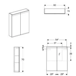 Geberit Option Spiegelschrank Mit Beleuchtung 60 Cm