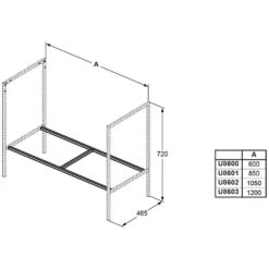 Ideal Standard Adapto Trägerrahmen 85 Cm -Duravit Verkaufsgeschäft hersteller ideal standard adapto standkonsole traegerrahmen 1624158