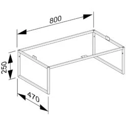 Keuco X-Line Bodengestell 80 X 25 X 47 Cm -Duravit Verkaufsgeschäft hersteller keuco x line zubehoer bodengestell 2063995
