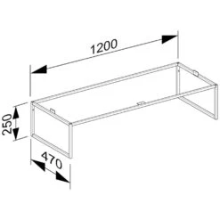 Keuco X-Line Bodengestell 120 X 25 X 47 Cm -Duravit Verkaufsgeschäft hersteller keuco x line zubehoer bodengestell 2064001