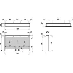 LAUFEN Frame 25 Spiegelschrank 120 X 75 Cm Mit 3 Türen Und Ambiente Licht -Duravit Verkaufsgeschäft hersteller laufen frame 25 spiegelschraenke spiegelschrank 1264213