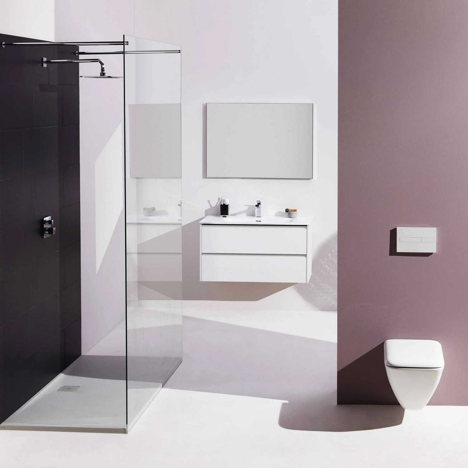 LAUFEN Palace Waschtischkombination 100 Cm Mit Griffleiste Eloxiert 3 LAUFEN Palace Waschtischkombination 100 Cm Mit Griffleiste Eloxiert