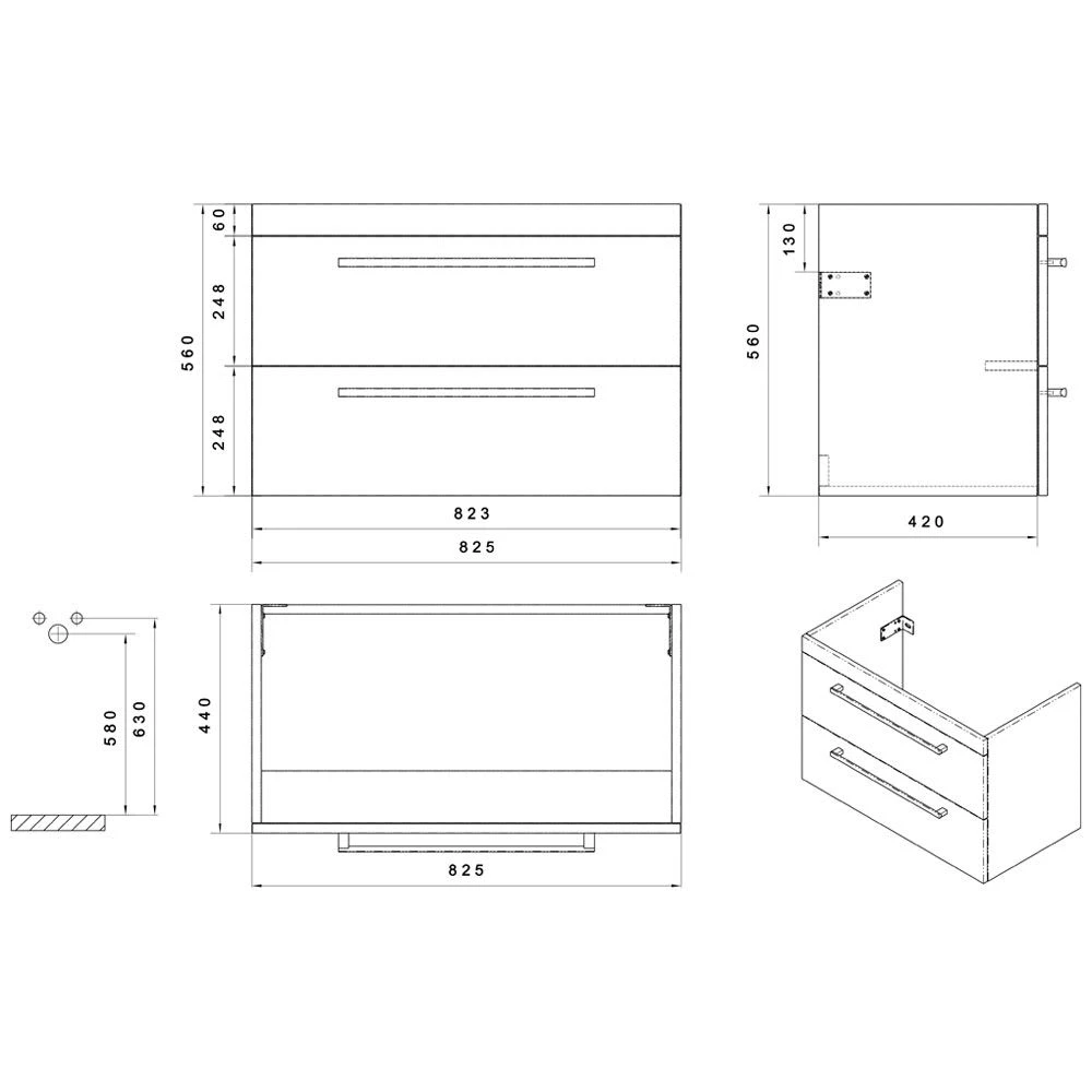 Fara 2.0 Waschtisch Mit Unterschrank 85 Cm Mit 2 Auszügen 5 Fara 2.0 Waschtisch Mit Unterschrank 85 Cm Mit 2 Auszügen - Image 3