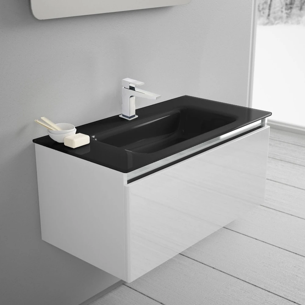 Progettobagno Helen Waschtischkombination Mit Glaswaschtisch 90 Cm 3 Progettobagno Helen Waschtischkombination Mit Glaswaschtisch 90 Cm