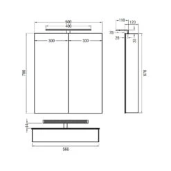 Alu 100 LED Spiegelschrank S60 -Duravit Verkaufsgeschäft hersteller megabad sortiment spiegelschraenke alu 100 2998850