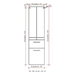 Pelipal Balto Hochschrank 45 X 33 X 168 Cm, Mit 3 Drehtüren Anschlag Rechts, Griff V2 9 Pelipal Balto Hochschrank 45 X 33 X 168 Cm, Mit 3 Drehtüren Anschlag Rechts, Griff V2 -Duravit Verkaufsgeschäft hersteller pelipal balto hoch und seitenschraenke 3221708