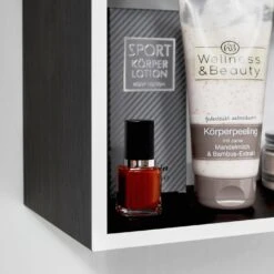 Pelipal Balto Spiegelschrank 90 X 17 X 70,3 Cm Mit Vitrine Rechts, LED Aufsatzleuchte 60 Cm In Schwarz Matt -Duravit Verkaufsgeschäft hersteller pelipal balto spiegelschraenke spiegelschrank 90 3085835