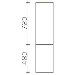 Pelipal Cassca Midischrank 45 X 17 X 121 Cm Mit 2 Drehtüren, Anschlag Rechts, Griff N1, PG2 -Duravit Verkaufsgeschäft hersteller pelipal cassca hoch und seitenschraenke 3249551
