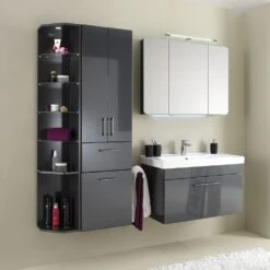 Pelipal Pineo Anschlussregal 29 X 30,7 X 168 Cm, Mit LED Beleuchtung, Anschlag Links