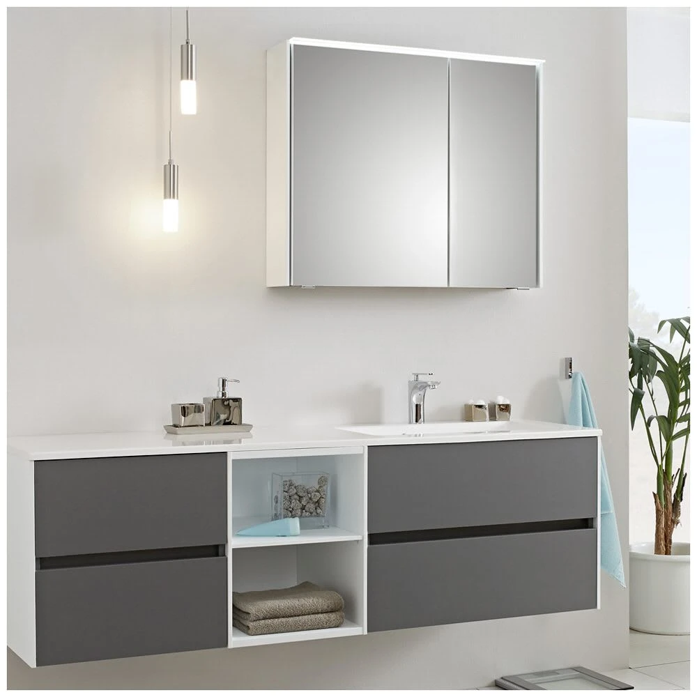 Pelipal Serie 6010 (Solitaire) Spiegelschrank 84 X 17,6 X 70,9 Cm Mit LED-Lichtkranz, Große Tür Links 3 Pelipal Serie 6010 (Solitaire) Spiegelschrank 84 X 17,6 X 70,9 Cm Mit LED-Lichtkranz, Große Tür Links