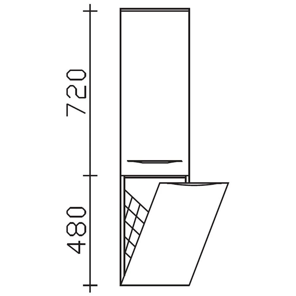 Pelipal Serie 6025 (Solitaire) Midischrank 30 X 33 X 121 Cm, 1Wäschekippe, 1 Drehtür, Griff GL, Anschlag Links 5 Pelipal Serie 6025 (Solitaire) Midischrank 30 X 33 X 121 Cm, 1Wäschekippe, 1 Drehtür, Griff GL, Anschlag Links - Image 3