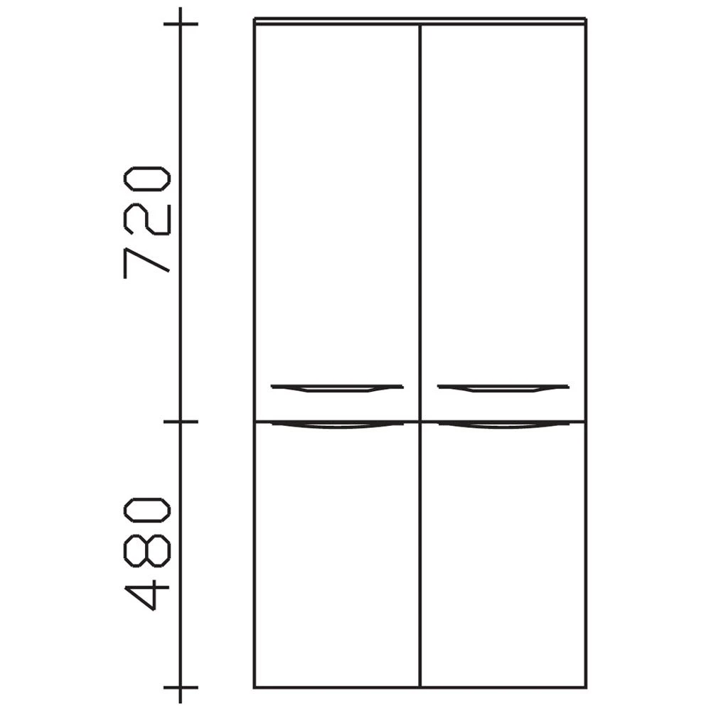Pelipal Serie 6025 (Solitaire) Midischrank 60 X 43 X 121 Cm, 4 Drehtüren, Griff S 5 Pelipal Serie 6025 (Solitaire) Midischrank 60 X 43 X 121 Cm, 4 Drehtüren, Griff S - Image 3