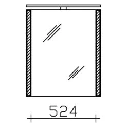Pelipal S26 Spiegelschrank Mit Seitl. LED Lichtprofil 60 X 17 X 70 Cm Anschlag Rechts, Modul Links