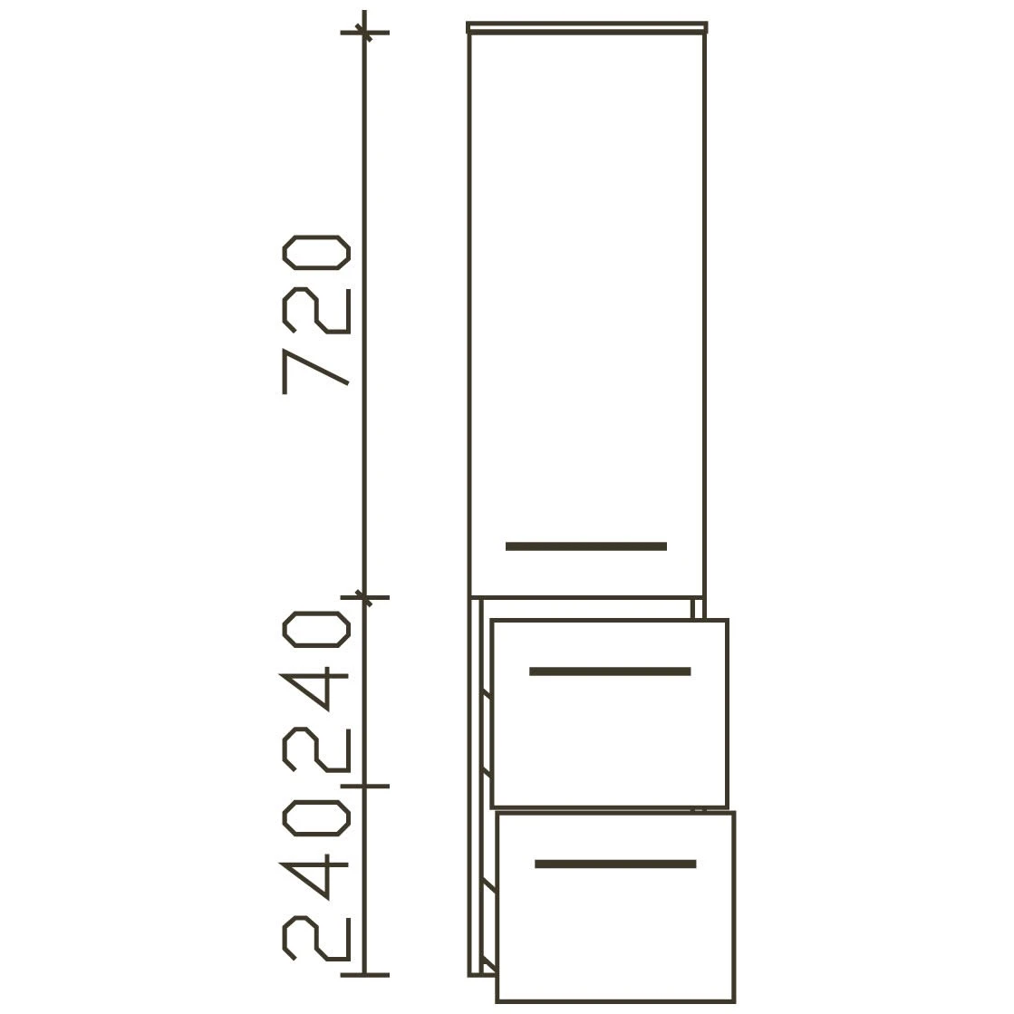 Pelipal Serie 6005 (Solitaire) Sprint Midischrank 121 Cm Mit 1 Drehtür, 2 Auszügen 4 Pelipal Serie 6005 (Solitaire) Sprint Midischrank 121 Cm Mit 1 Drehtür, 2 Auszügen - Image 2