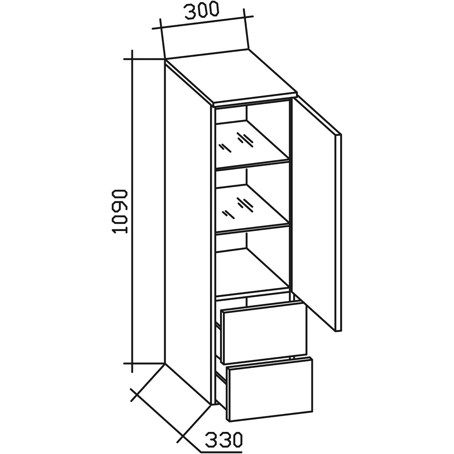 Pelipal Trentino Midischrank Mit 1 Drehtür Und 2 Schubkästen 109 X 30 Cm 4 Pelipal Trentino Midischrank Mit 1 Drehtür Und 2 Schubkästen 109 X 30 Cm - Image 2