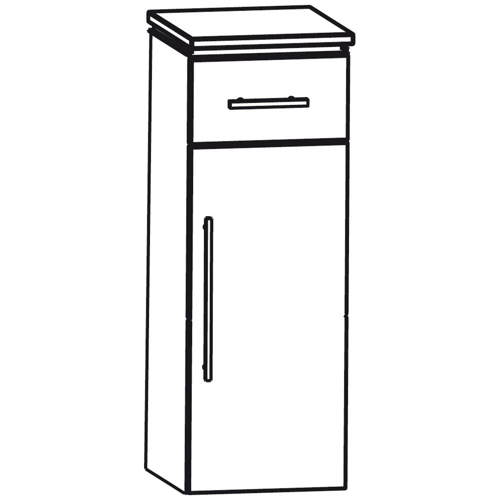 Puris Cool Line Highboard 30 X 30 X 84 Cm Mit 1 Schubkasten Und 1 Tür, Anschlag Rechts, Griff 295 5 Puris Cool Line Highboard 30 X 30 X 84 Cm Mit 1 Schubkasten Und 1 Tür, Anschlag Rechts, Griff 295 - Image 3