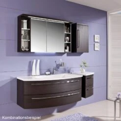 Puris Crescendo Spiegelschrank 120 X 15 X 66,8 Cm Mit Emotion Beleuchtung, Große Tür Rechts