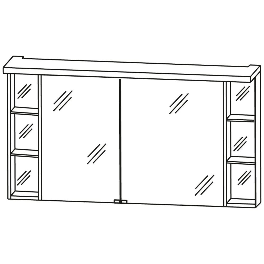 Puris Crescendo Spiegelschrank 120 X 15 X 66,8 Cm Mit Emotion Beleuchtung, Große Tür Rechts 4 Puris Crescendo Spiegelschrank 120 X 15 X 66,8 Cm Mit Emotion Beleuchtung, Große Tür Rechts - Image 2