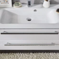 Puris Kao Line Hochschrank 30 X 160 Cm 1 Alu Rahmentür, 1 Schubkasten, 2 Auszüge, Stangengriff, Links -Duravit Verkaufsgeschäft hersteller puris kao line hoch seitenschraenke 3245753