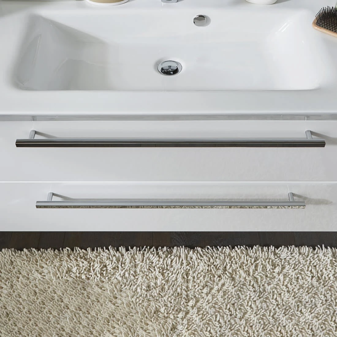 Puris Kao Line Waschtischkombination 96 Cm Mit Keramikwaschtisch, 2 Auszügen, Stangengriff 4 Puris Kao Line Waschtischkombination 96 Cm Mit Keramikwaschtisch, 2 Auszügen, Stangengriff - Image 2