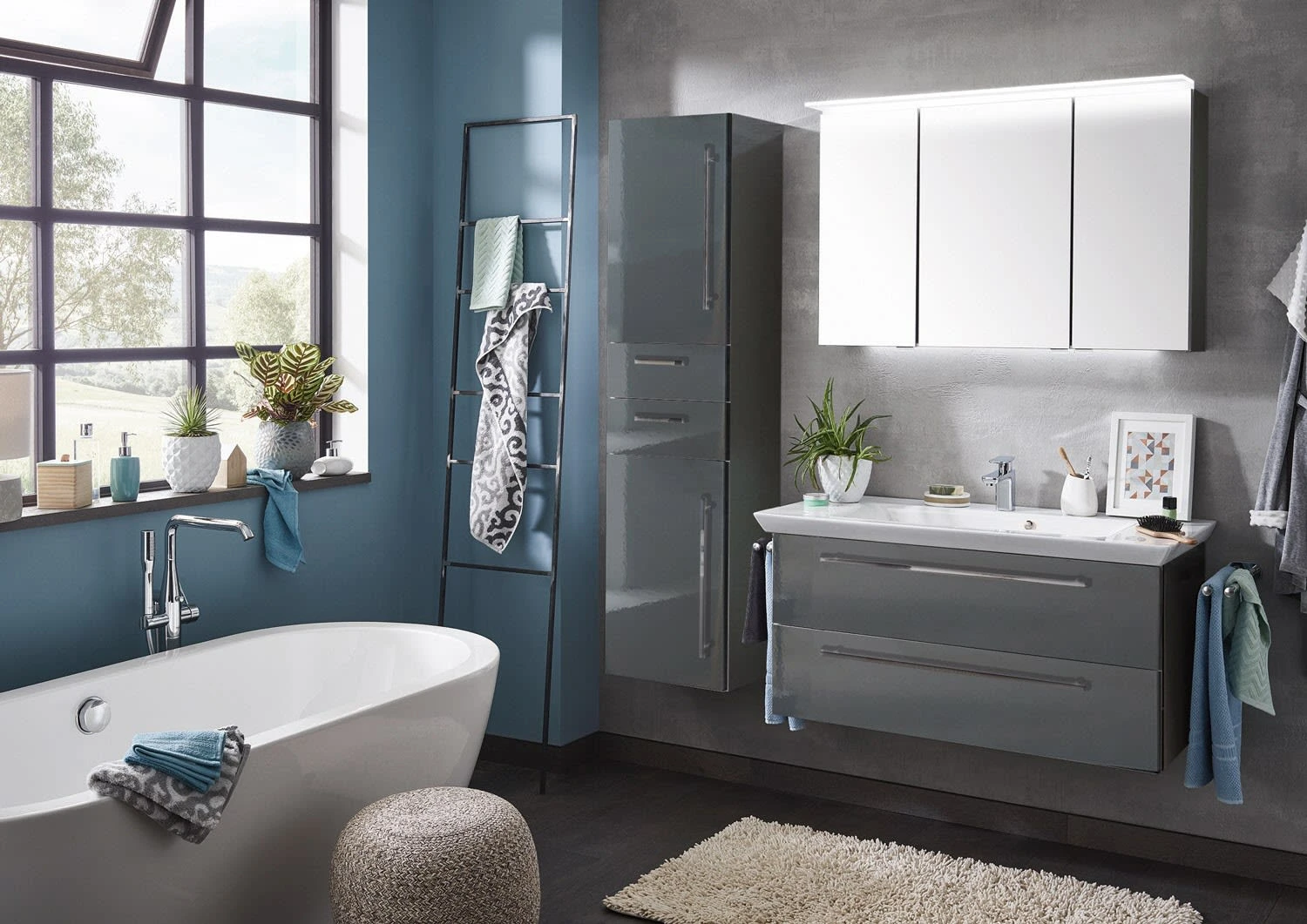 Puris Kao Line Waschtischkombination 96 Cm Mit Keramikwaschtisch, 2 Auszügen, Stangengriff 7 Puris Kao Line Waschtischkombination 96 Cm Mit Keramikwaschtisch, 2 Auszügen, Stangengriff - Image 5