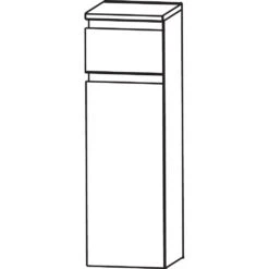 Puris Purefaction Highboard 30 X 30 X 81,6 Cm Mit 1 Schubkasten Und 1 Tür Anschlag Rechts