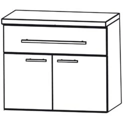 Puris Swing Unterschrank 60 X 30 X 50,8 Cm Mit 1 Schubkasten Und 2 Türen