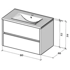 Riho Porto Square Waschtisch Mit Unterschrank 80 Cm Mit 2 Schubladen 5 Riho Porto Square Waschtisch Mit Unterschrank 80 Cm Mit 2 Schubladen -Duravit Verkaufsgeschäft hersteller riho badmobel porto 3419546