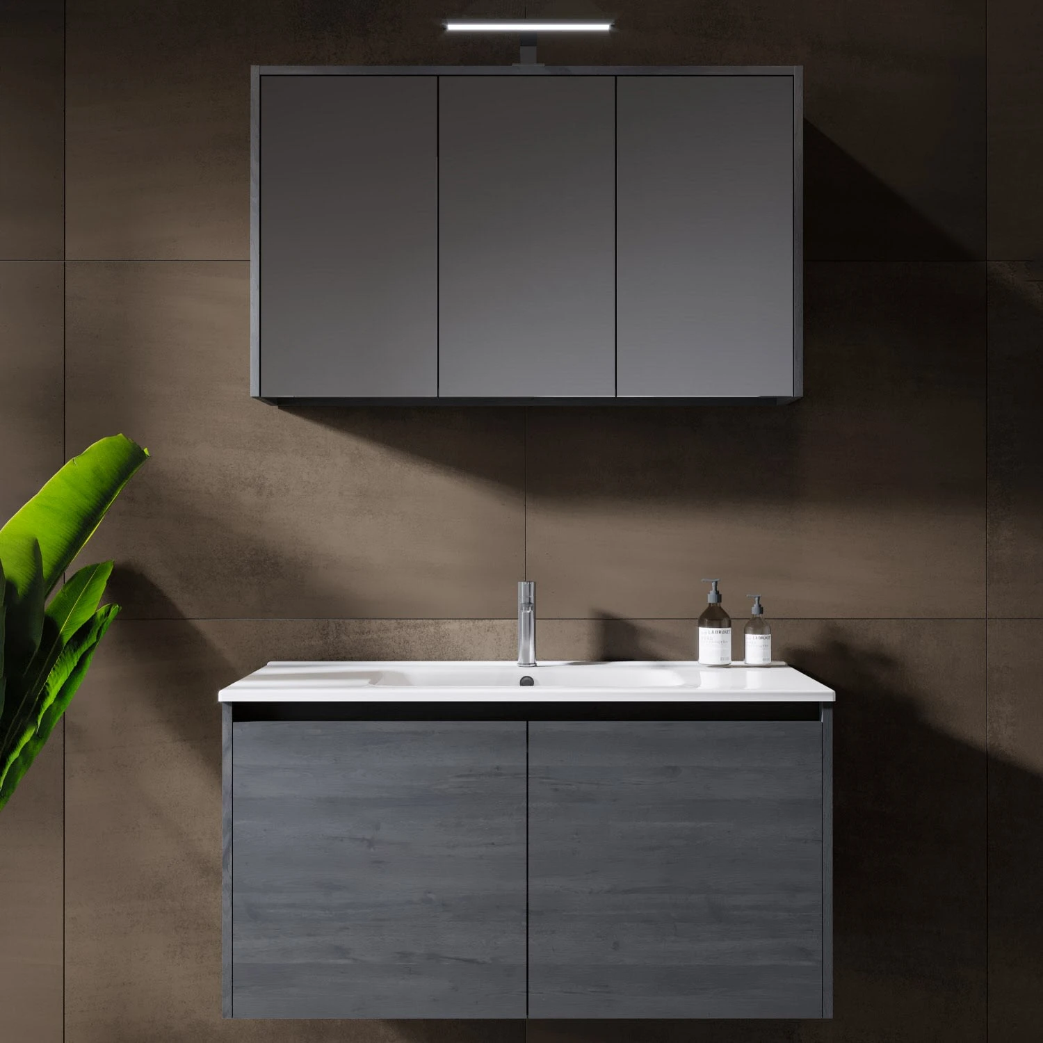 Riho Porto Spiegelschrank Mit LED Aufsatzleuchte 100 X 60 4 Riho Porto Spiegelschrank Mit LED Aufsatzleuchte 100 X 60 - Image 2