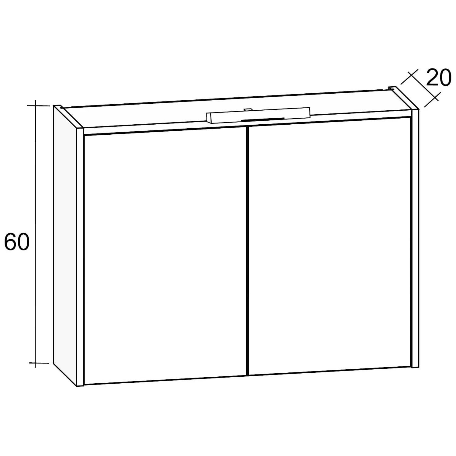 Riho Porto Spiegelschrank Mit LED Aufsatzleuchte 80 X 60 4 Riho Porto Spiegelschrank Mit LED Aufsatzleuchte 80 X 60 - Image 2